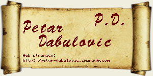 Petar Dabulović vizit kartica